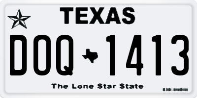 TX license plate DOQ1413