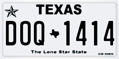 TX license plate DOQ1414