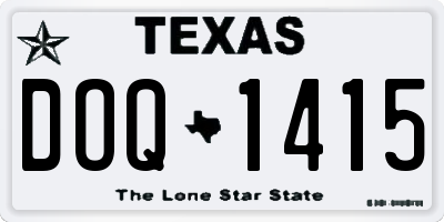 TX license plate DOQ1415