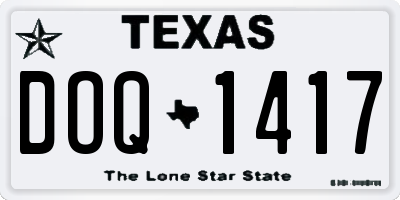 TX license plate DOQ1417