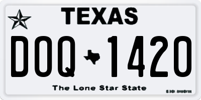 TX license plate DOQ1420