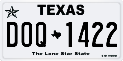 TX license plate DOQ1422