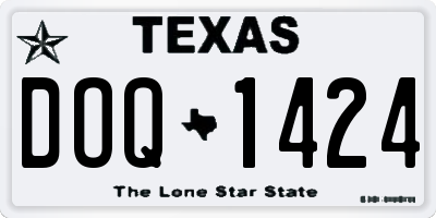 TX license plate DOQ1424