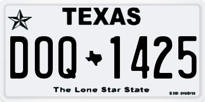 TX license plate DOQ1425