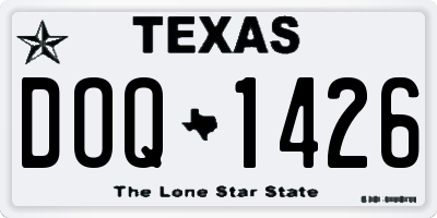 TX license plate DOQ1426