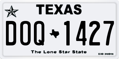 TX license plate DOQ1427