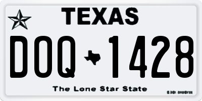 TX license plate DOQ1428