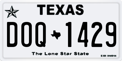TX license plate DOQ1429