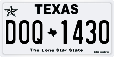 TX license plate DOQ1430