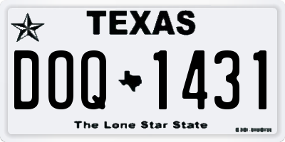 TX license plate DOQ1431