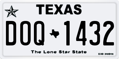 TX license plate DOQ1432
