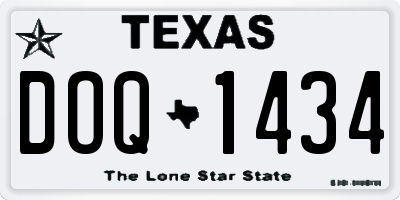 TX license plate DOQ1434