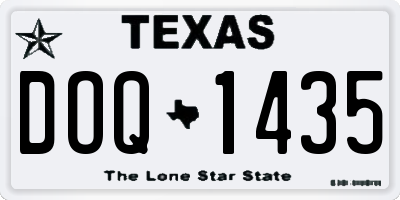 TX license plate DOQ1435