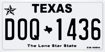 TX license plate DOQ1436