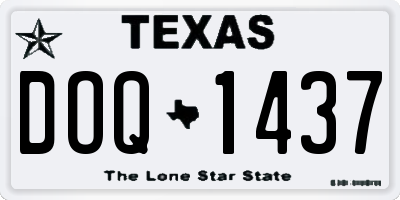 TX license plate DOQ1437