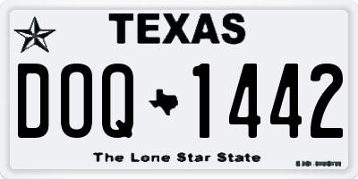 TX license plate DOQ1442