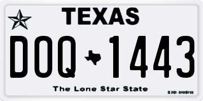 TX license plate DOQ1443