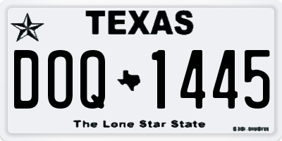 TX license plate DOQ1445