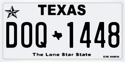 TX license plate DOQ1448