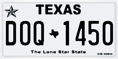 TX license plate DOQ1450