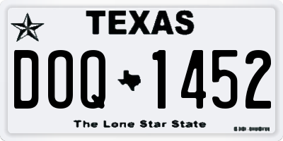 TX license plate DOQ1452