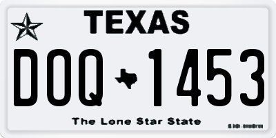 TX license plate DOQ1453