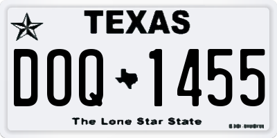TX license plate DOQ1455
