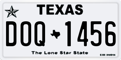 TX license plate DOQ1456