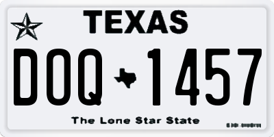 TX license plate DOQ1457