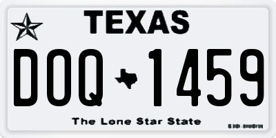 TX license plate DOQ1459