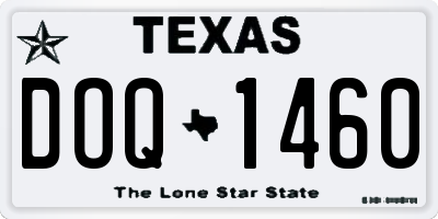 TX license plate DOQ1460