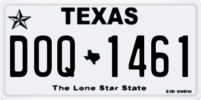 TX license plate DOQ1461