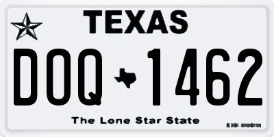 TX license plate DOQ1462