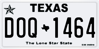 TX license plate DOQ1464