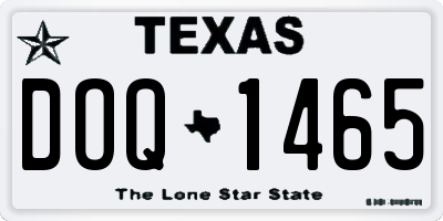 TX license plate DOQ1465