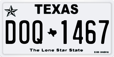 TX license plate DOQ1467
