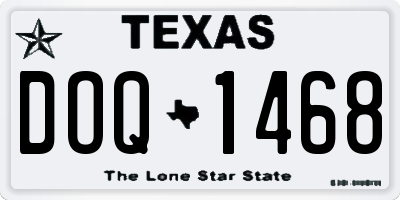 TX license plate DOQ1468