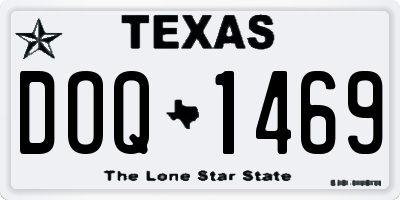 TX license plate DOQ1469