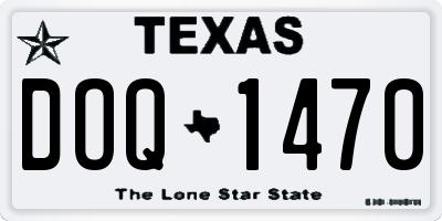 TX license plate DOQ1470