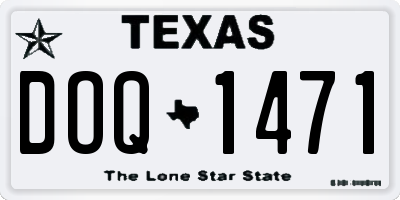 TX license plate DOQ1471