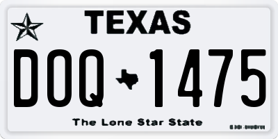 TX license plate DOQ1475