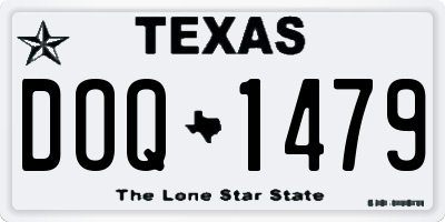TX license plate DOQ1479
