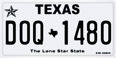 TX license plate DOQ1480