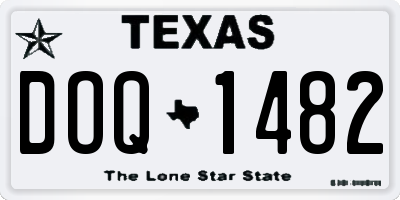 TX license plate DOQ1482
