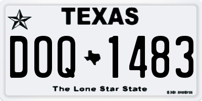 TX license plate DOQ1483