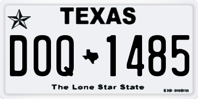 TX license plate DOQ1485