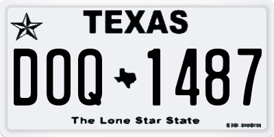 TX license plate DOQ1487