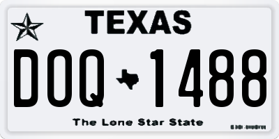 TX license plate DOQ1488