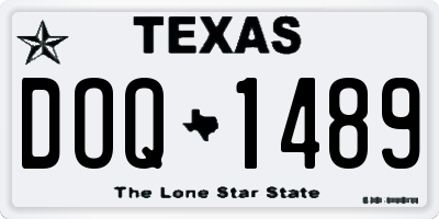 TX license plate DOQ1489