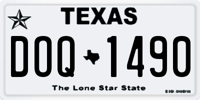 TX license plate DOQ1490